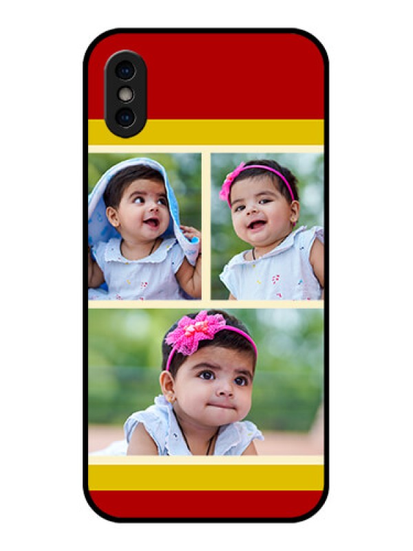 Custom iPhone XS Custom Metal Phone Case - Multiple Pic Upload Design