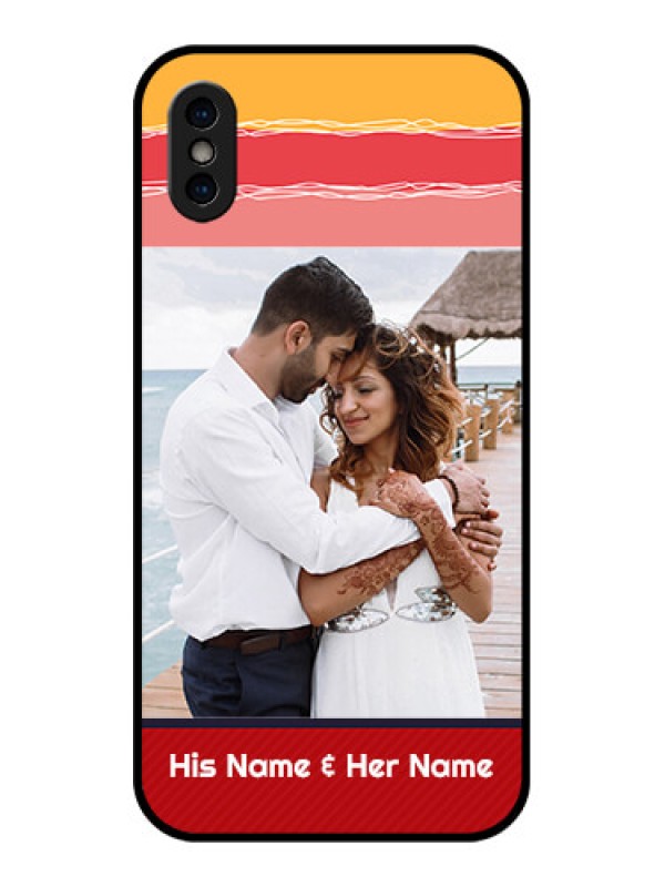 Custom iPhone XS Custom Metal Phone Case - Colorful Case Design