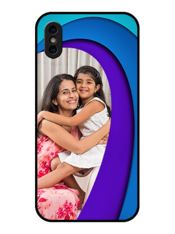 Custom iPhone XS Custom Metal Phone Case - Simple Pattern Design