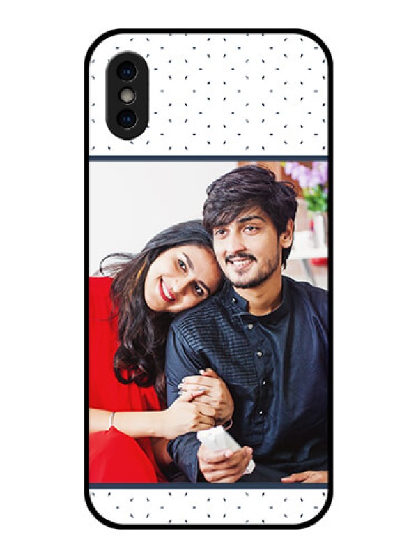 Custom iPhone XS Custom Metal Phone Case - Premium Dot Design