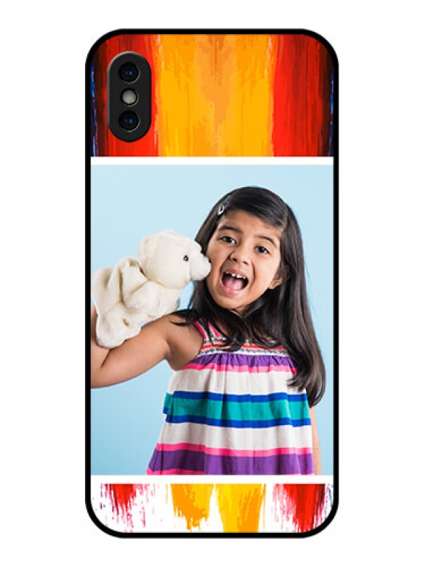 Custom iPhone XS Custom Metal Phone Case - Multi Color Design