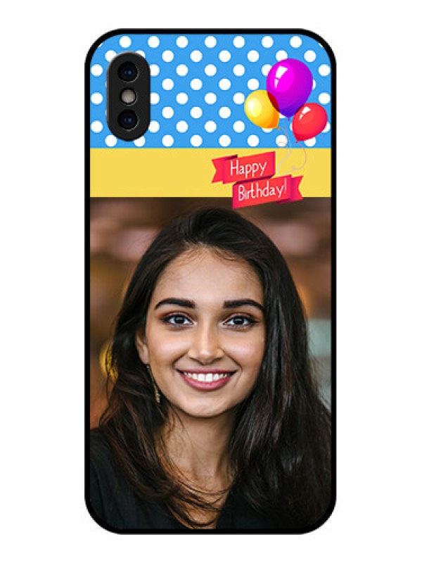 Custom iPhone XS Custom Metal Phone Case - Happy Birthday Design