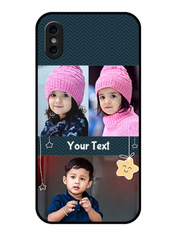 Custom iPhone XS Custom Metal Phone Case - Hanging Stars Design