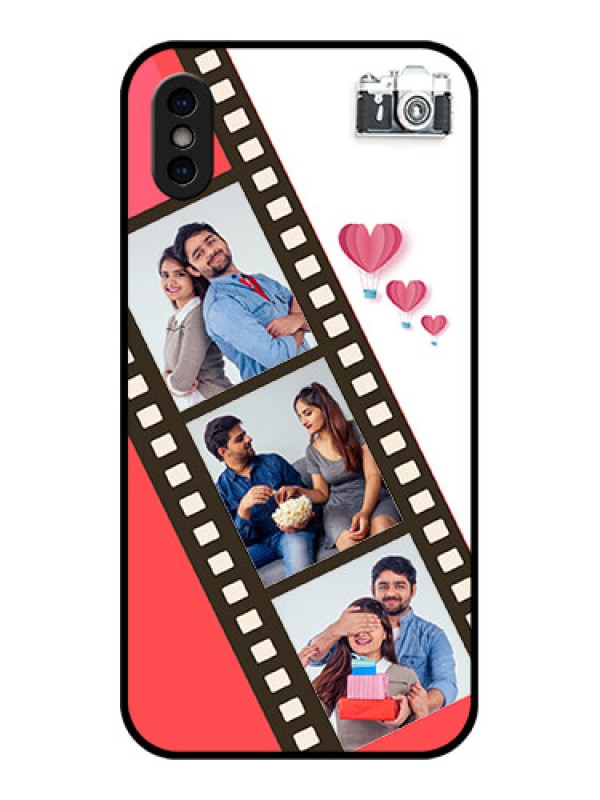 Custom iPhone XS Custom Metal Phone Case - 3 Image Holder With Film Reel