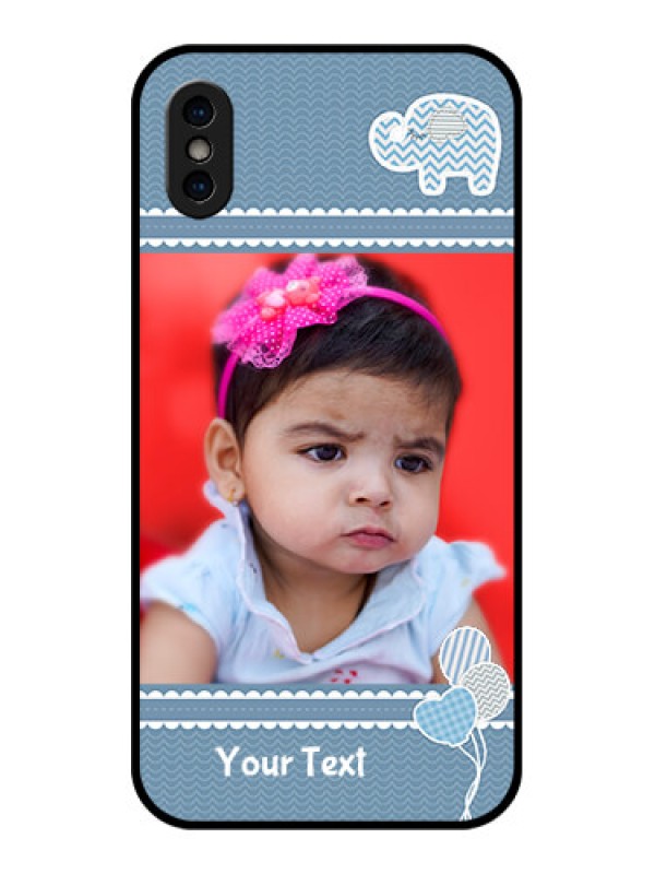 Custom iPhone XS Custom Metal Phone Case - With Kids Pattern Design