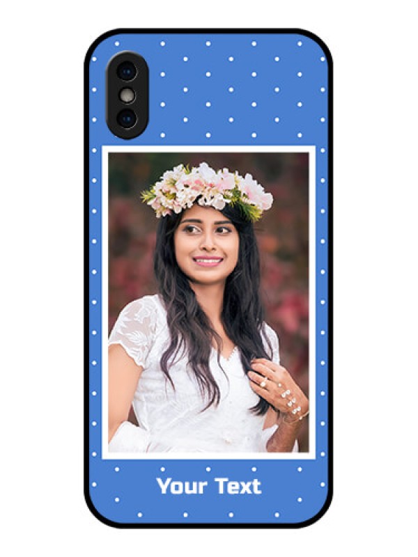 Custom iPhone XS Custom Metal Phone Case - Polka Dots Design