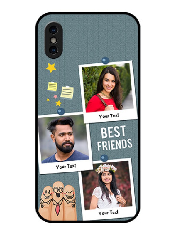 Custom iPhone XS Custom Metal Phone Case - Sticky Frames And Friendship Design