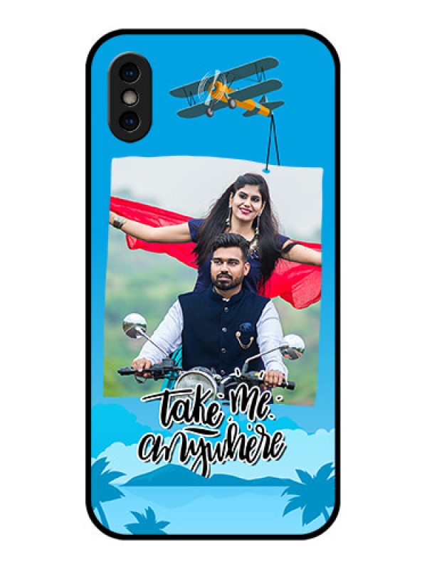 Custom iPhone XS Custom Metal Phone Case - Traveller Design