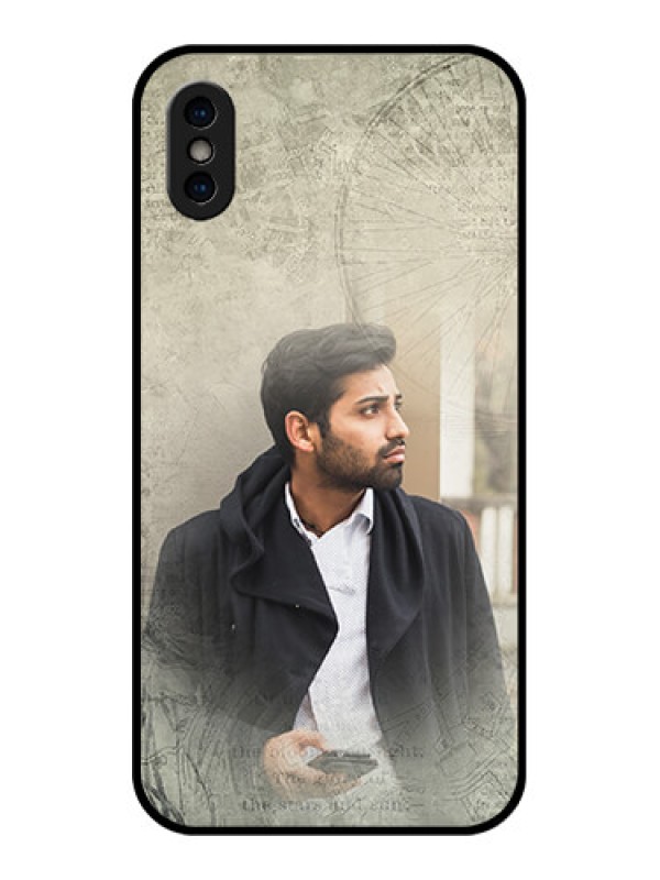 Custom iPhone XS Custom Metal Phone Case - With Vintage Design