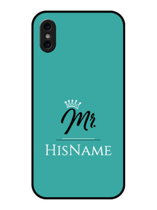 Custom iPhone XS Custom Metal Phone Case - Mr With Name Design