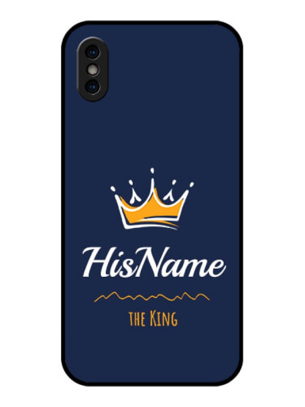 Custom iPhone XS Custom Metal Phone Case - King With Name Design