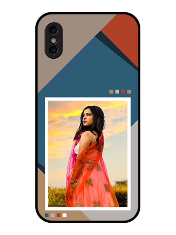 Custom iPhone XS Custom Metal Phone Case - Retro Color Pallet Design