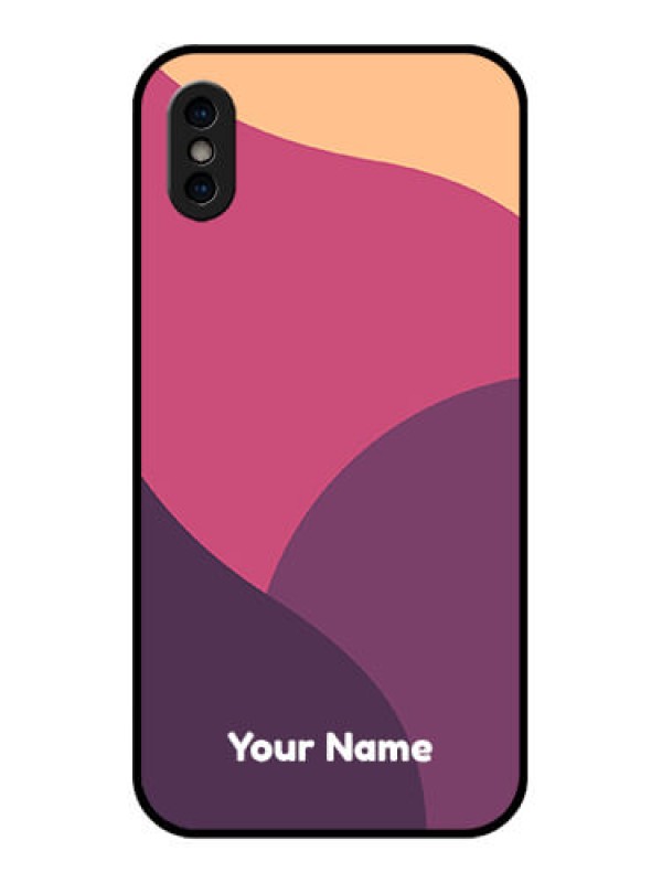 Custom iPhone XS Custom Metal Phone Case - Mixed Multi - Colour Abstract Art Design