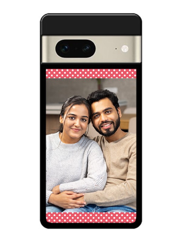 Custom Google Pixel 7 5G Custom Metal Phone CaseWhite Dotted Design