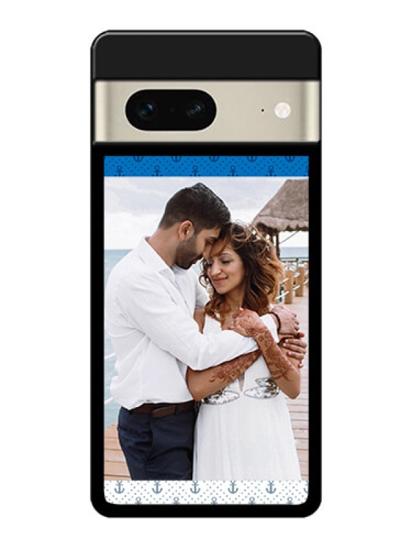 Custom Google Pixel 7 5G Custom Metal Phone CaseBlue Anchors Design