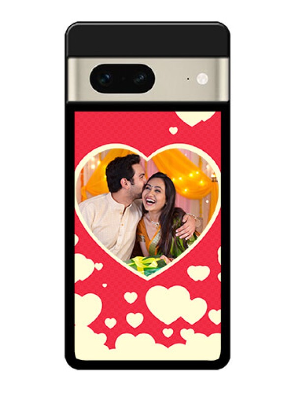 Custom Google Pixel 7 5G Custom Metal Phone CaseLove Symbols Phone Cover Design