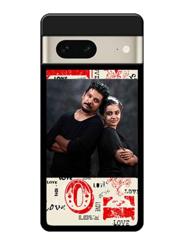 Custom Google Pixel 7 5G Custom Metal Phone CaseTrendy Love Design Case
