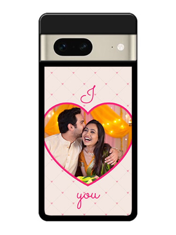 Custom Google Pixel 7 5G Custom Metal Phone CaseHeart Shape Design