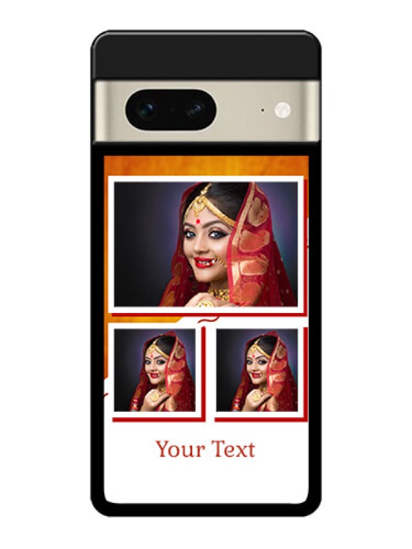 Custom Google Pixel 7 5G Custom Metal Phone CaseWedding Memories Design