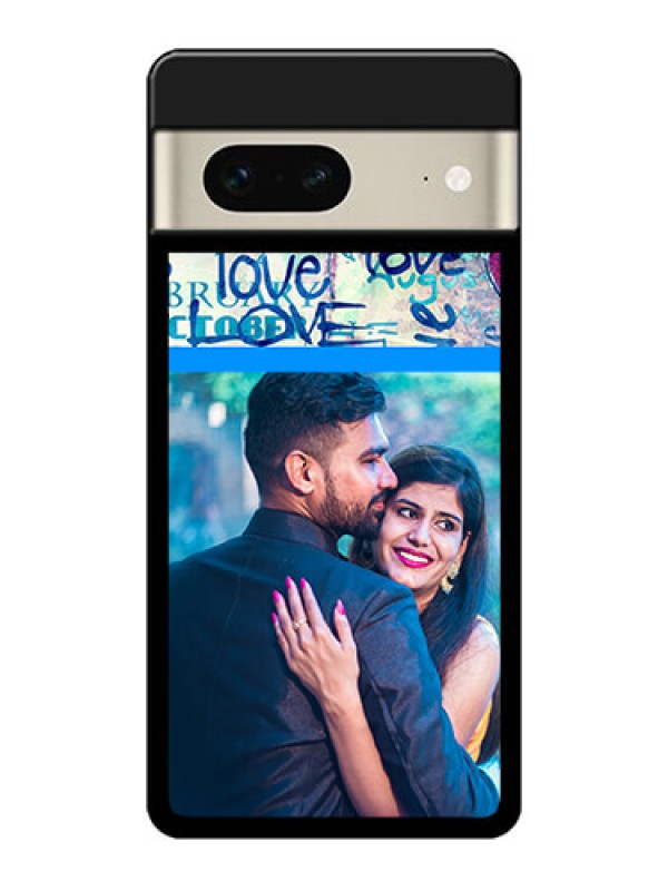 Custom Google Pixel 7 5G Custom Metal Phone CaseColorful Love Design