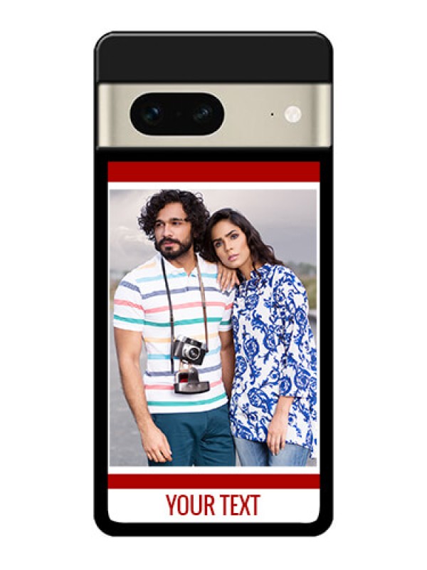 Custom Google Pixel 7 5G Custom Metal Phone CaseRed Color Design