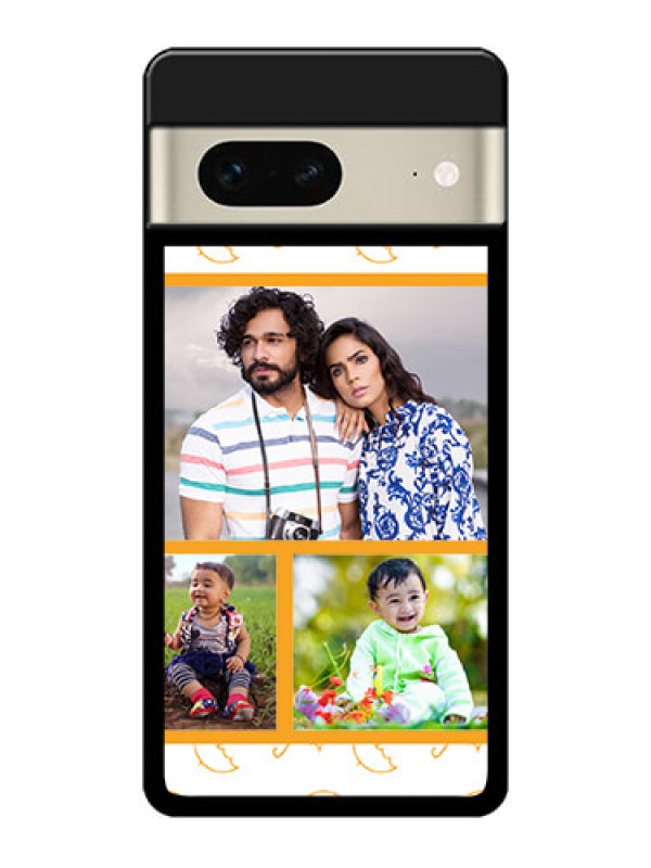 Custom Google Pixel 7 5G Custom Metal Phone CaseYellow Pattern Design