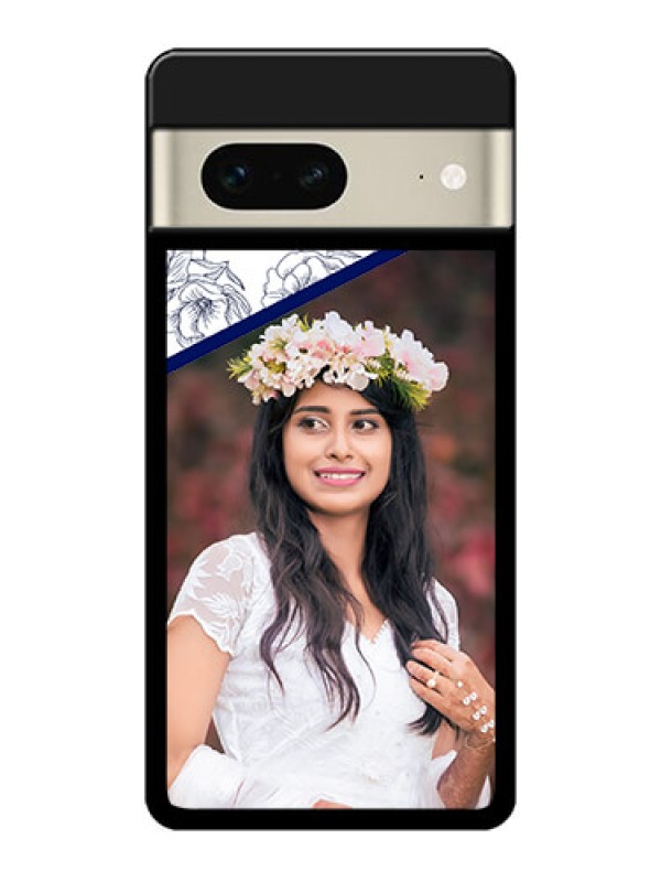 Custom Google Pixel 7 5G Custom Metal Phone CaseClassy Floral Design