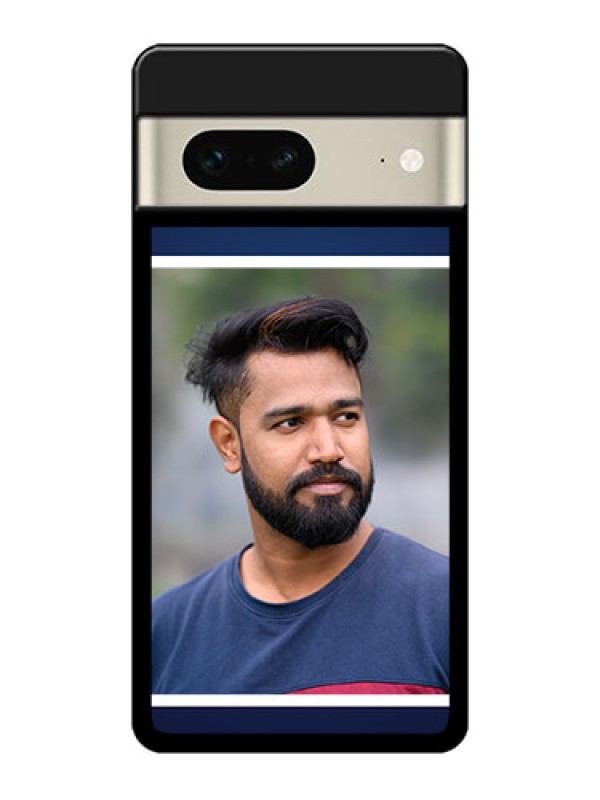 Custom Google Pixel 7 5G Custom Metal Phone CaseSimple Royal Blue Design
