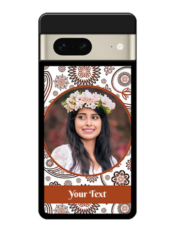 Custom Google Pixel 7 5G Custom Metal Phone CaseAbstract Flower Design