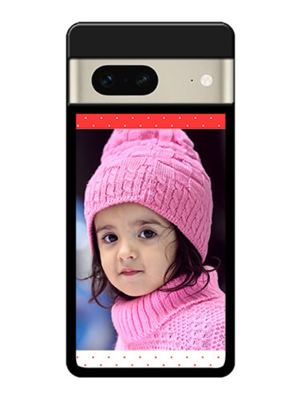 Custom Google Pixel 7 5G Custom Metal Phone CaseRed Pattern Design