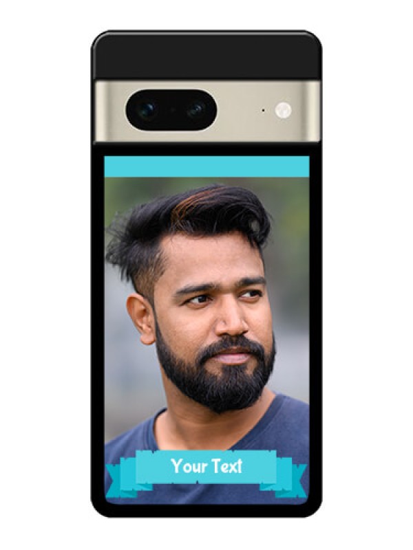 Custom Google Pixel 7 5G Custom Metal Phone CaseBlue Color Design