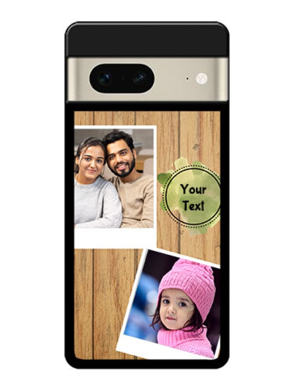 Custom Google Pixel 7 5G Custom Metal Phone CaseWooden Texture Design