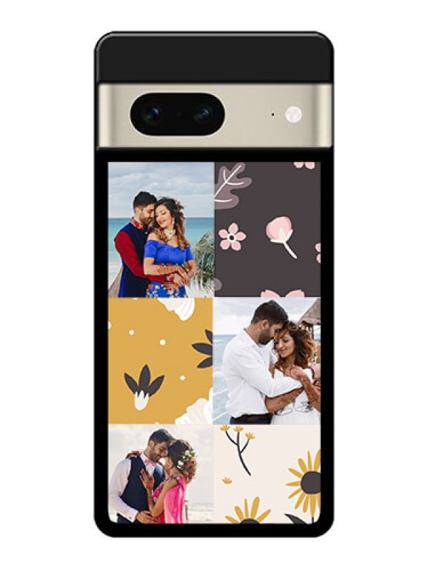 Custom Google Pixel 7 5G Custom Metal Phone Case3 Images With Floral Design
