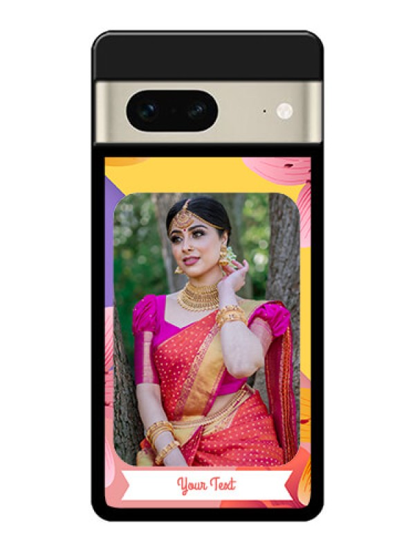 Custom Google Pixel 7 5G Custom Metal Phone Case3 Image With Vintage Floral Design