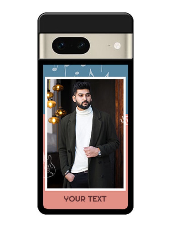 Custom Google Pixel 7 5G Custom Metal Phone CaseWith Color Musical Note Design