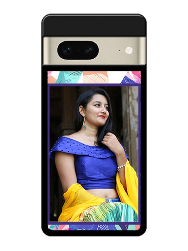 Custom Google Pixel 7 5G Custom Metal Phone CaseAbstract Floral Design
