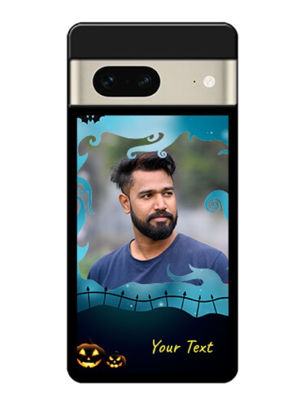 Custom Google Pixel 7 5G Custom Metal Phone CaseHalloween Frame Design