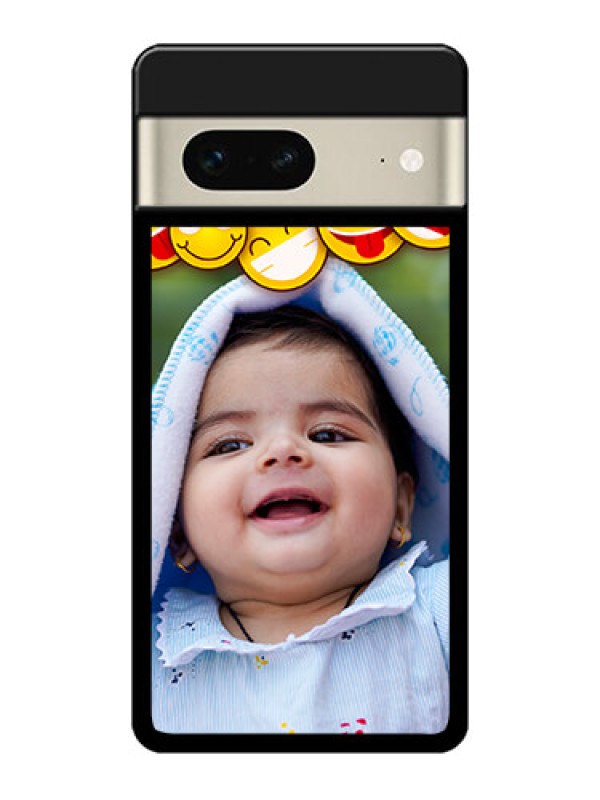 Custom Google Pixel 7 5G Custom Metal Phone CaseWith Smiley Emoji Design