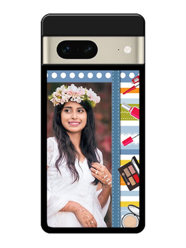 Custom Google Pixel 7 5G Custom Metal Phone CaseMakeup Icons Design
