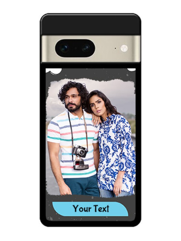 Custom Google Pixel 7 5G Custom Metal Phone CaseSplashes With Love Doodles Design