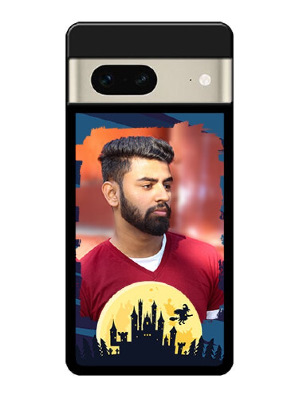 Custom Google Pixel 7 5G Custom Metal Phone CaseHalloween Witch Design