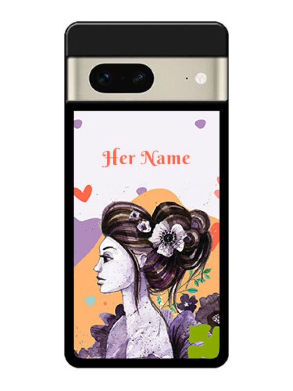Custom Google Pixel 7 5G Custom Metal Phone CaseWoman And Nature Design