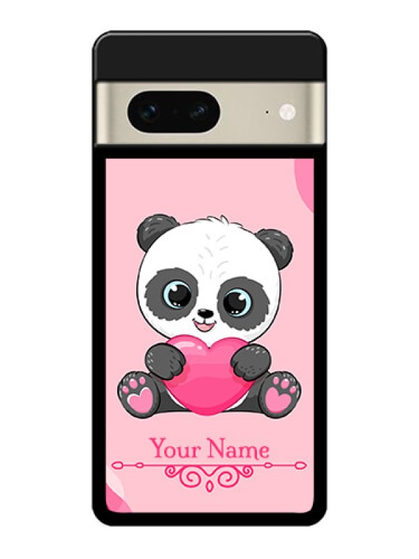 Custom Google Pixel 7 5G Custom Metal Phone CaseCute Panda Design