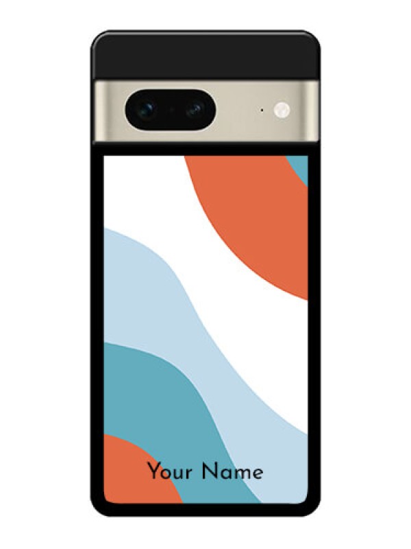 Custom Google Pixel 7 5G Custom Metal Phone CaseColoured Waves Design