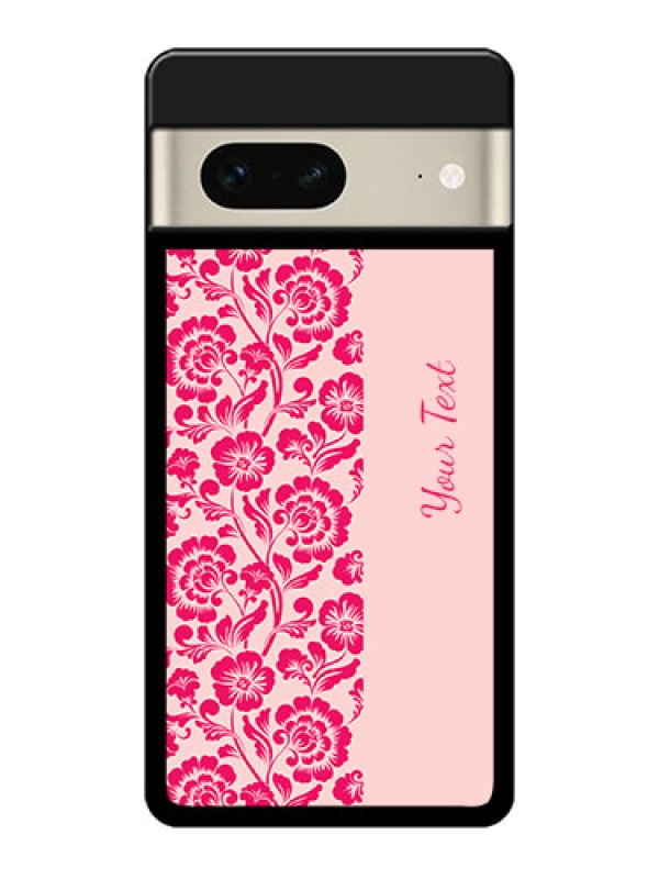 Custom Google Pixel 7 5G Custom Metal Phone CaseAttractive Floral Pattern Design