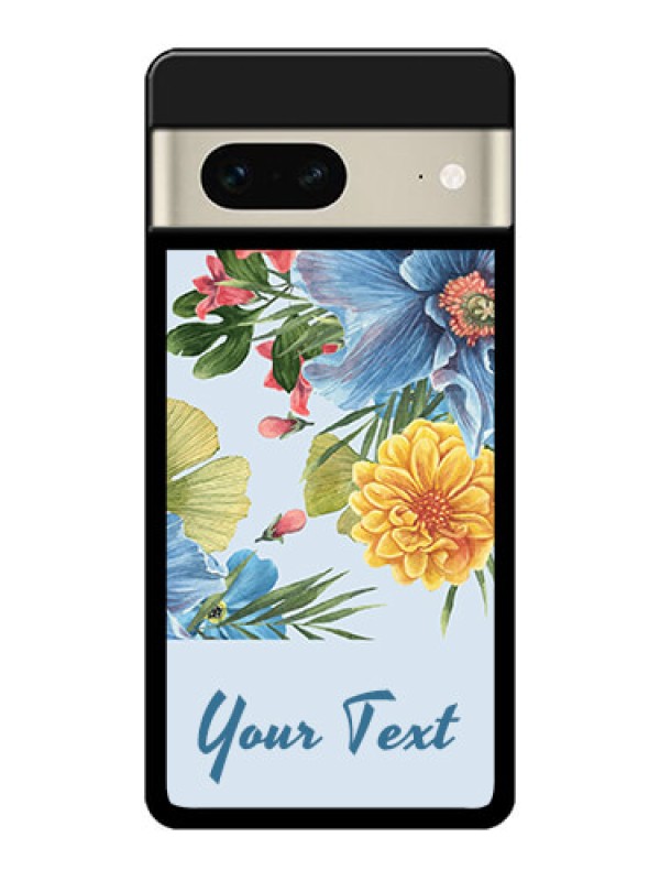 Custom Google Pixel 7 5G Custom Metal Phone CaseStunning Watercolored Flowers Painting Design