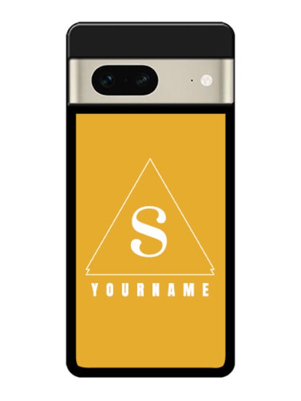 Custom Google Pixel 7 5G Custom Metal Phone CaseSimple Triangle Design