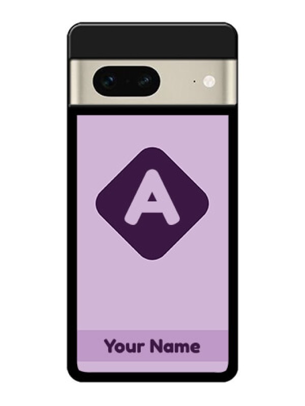 Custom Google Pixel 7 5G Custom Metal Phone CaseCustom Letter In Curved Badge Design
