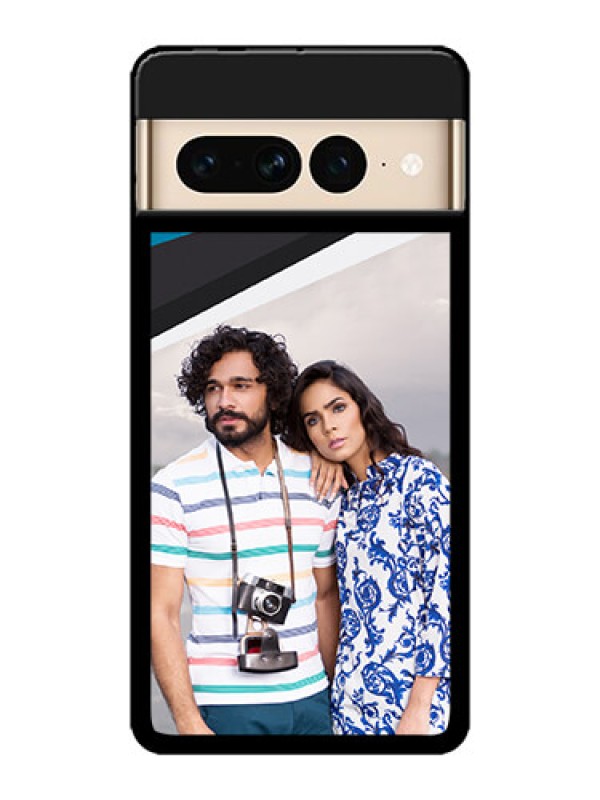 Custom Google Pixel 7 Pro 5G Custom Metal Phone CaseSimple Pattern Photo Upload Design