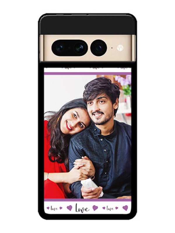 Custom Google Pixel 7 Pro 5G Custom Metal Phone CaseCouples Heart Design